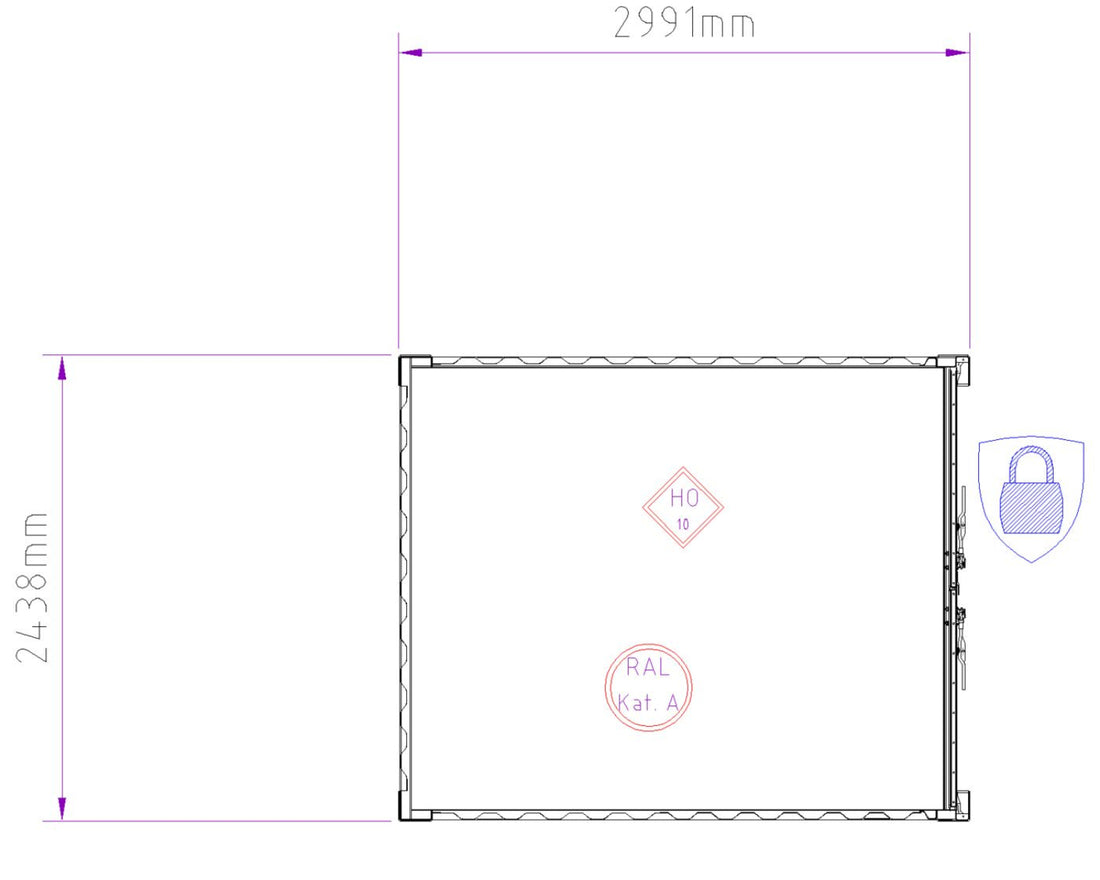 10' Lagercontainer (Reinweiß)