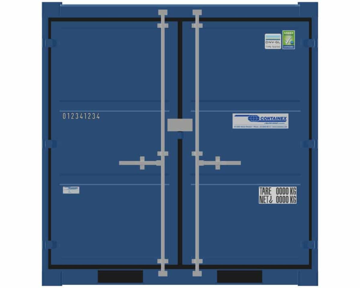 8' Lagercontainer (Enzianblau)