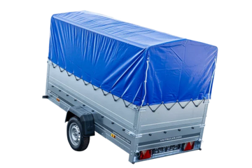 Pkw Anhänger Garden Trailer 264 KIPP mit Stützrad, zusätzlichen Bordwänden, Hochplane und Hochspriegel-Neu