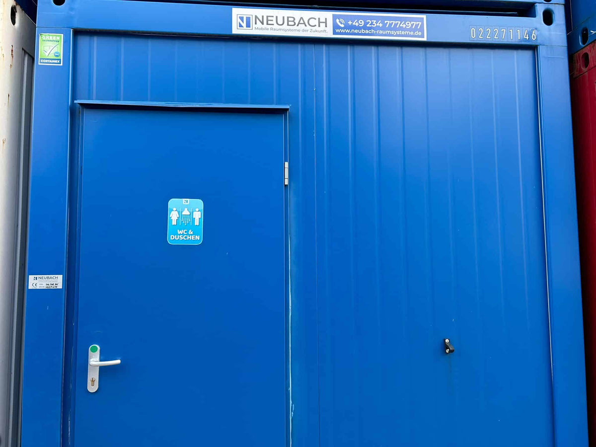 20′ Dusch-/WC-Container (Enzianblau)