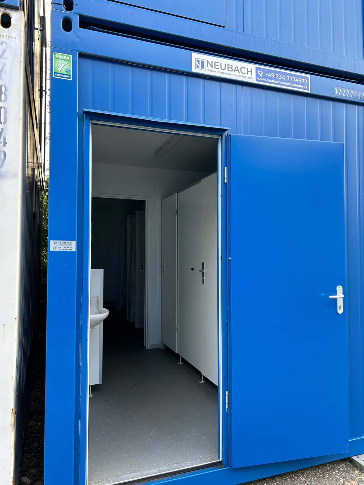 20′ Dusch-/WC-Container (Enzianblau)