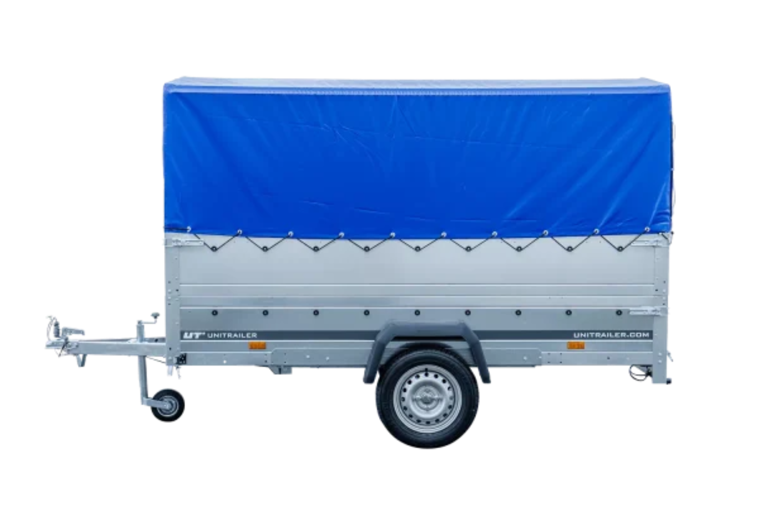 Pkw Anhänger Garden Trailer 264 KIPP mit Stützrad, zusätzlichen Bordwänden, Hochplane und Hochspriegel-Neu
