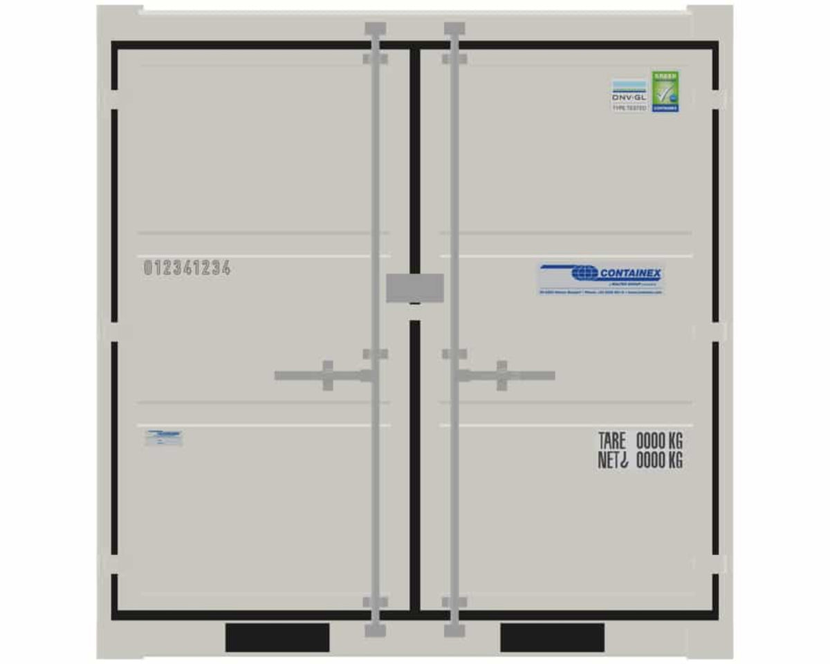 8' Lagercontainer (Reinweiß)