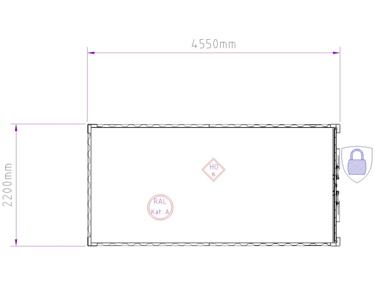 15' Lagercontainer