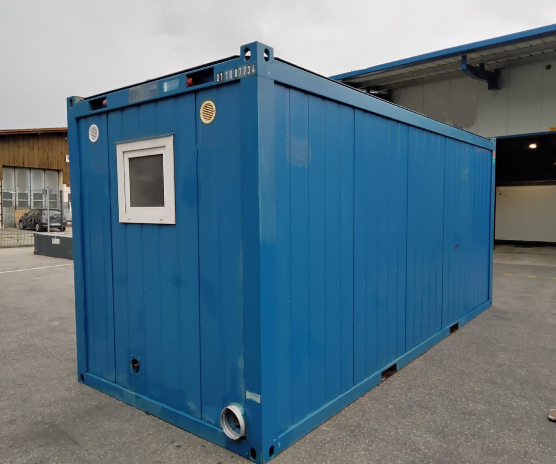 20′ Duschcontainer (Enzianblau)