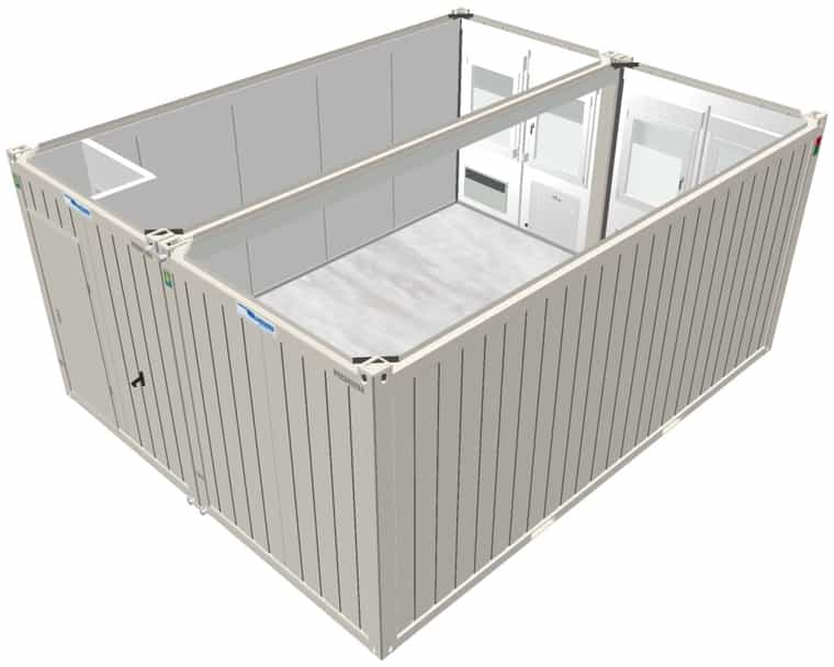 20' Containeranlage CLASSIC Line (Reinweiß)
