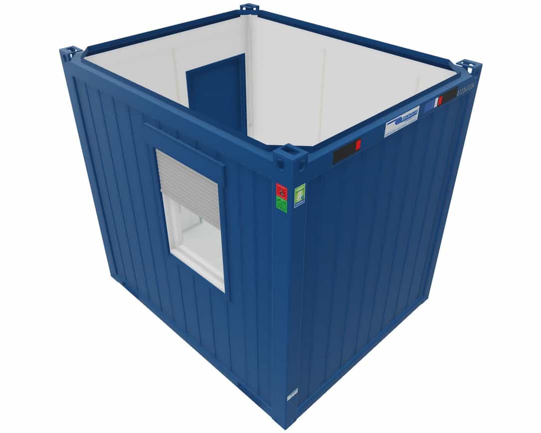 10' Bürocontainer CLASSIC Line (Enzianblau)